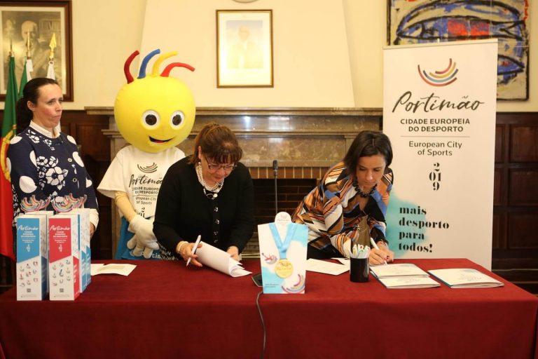 bdr bandeiras mastros portimão melhor cidade europeia do desporto 2019