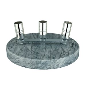 bdr bandeiras e mastros base mármore 3 copos mastros interior