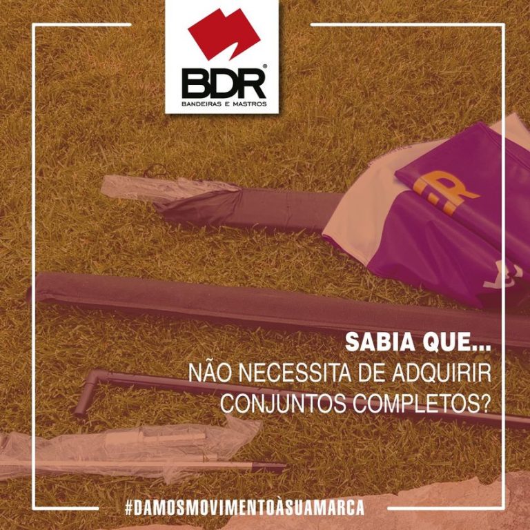 Sabia que na BDR não é obrigatório adquirir conjuntos completos? Pode adquirir apenas as bandeiras porque já tem o mastro e suporte de fixação ou o oposto. #BDRbandeirasemastros #comunicaçãovisual #bandeiraspersonalizadas #mastrosexterior #curiosidadesBDR #damosmovimentoàsuamarca